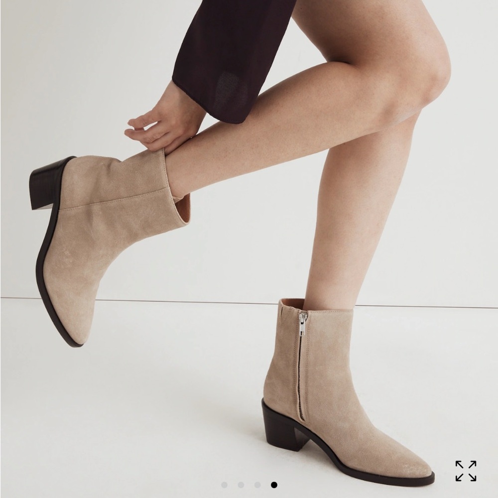 Madewell The Darcy Ankle Boot in Walnut Suede size 10